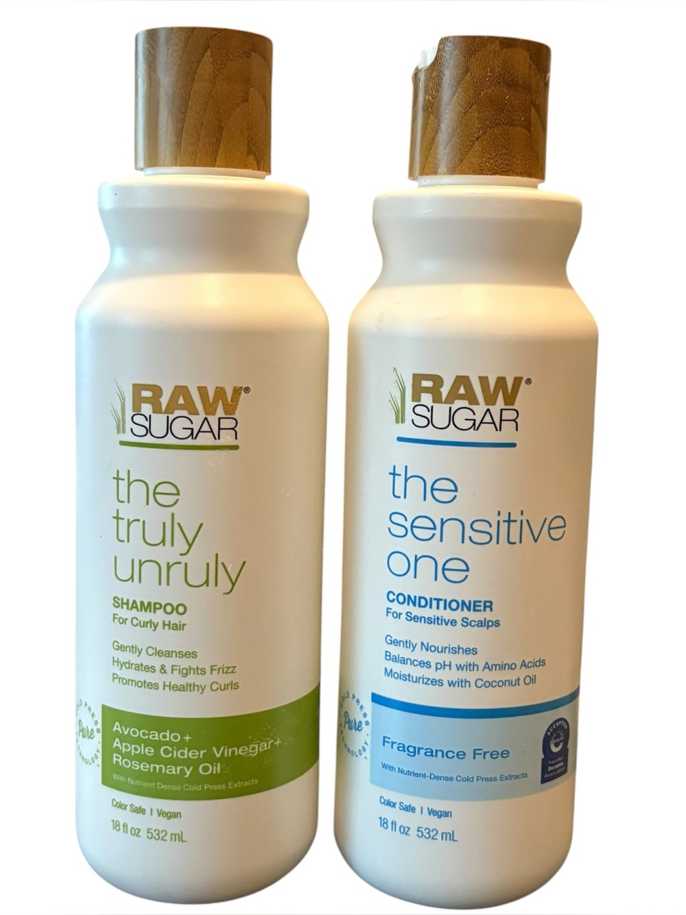 RAW Sugar The Truly Unruly Shampoo & The Sensitive One Conditioner